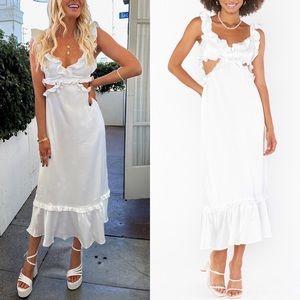 Show Me Your MUMU Lane Satin White Dress